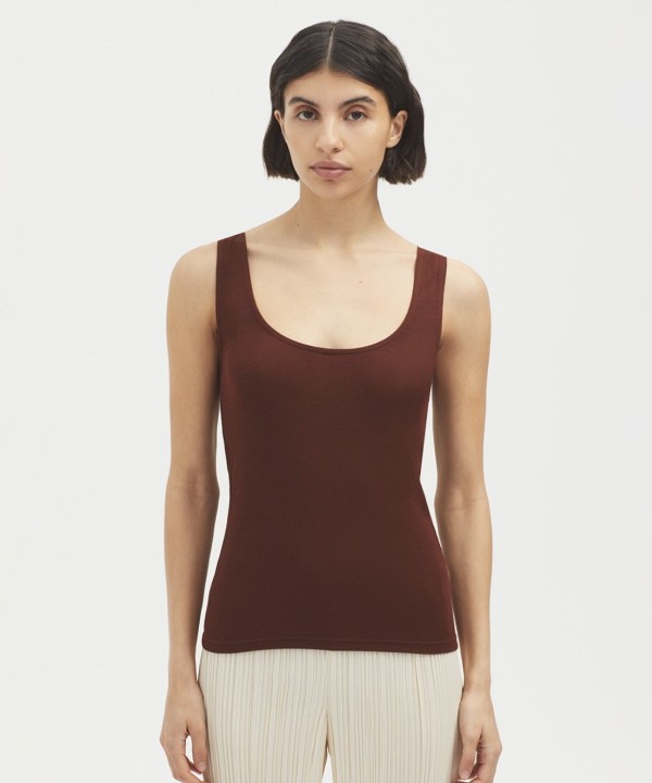 Ribbed Chestnut Tank Top